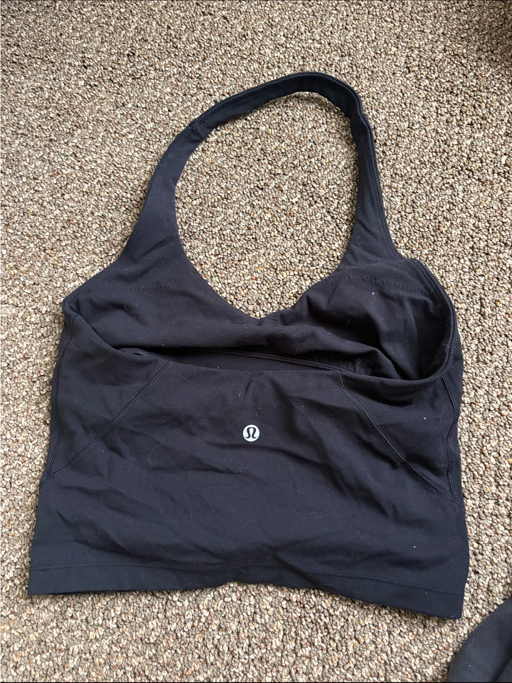 lululemon athletica Black Halter Sports Bra with Built-In Support